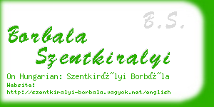 borbala szentkiralyi business card